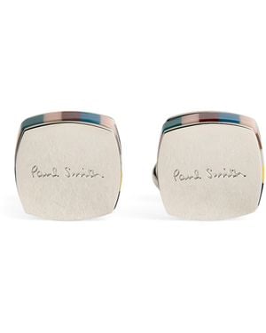 Paul Smith Resin Stripe Cufflinks - Natural