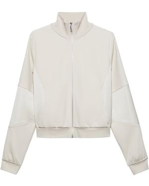 MAX&Co. Jersey Track Jacket - White