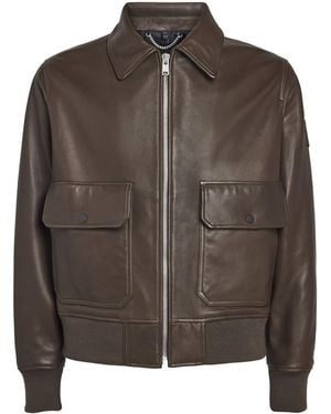 Belstaff Leather Pilot Jacket - Brown