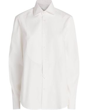 With Nothing Underneath Organic Cotton Dress Shirt - White