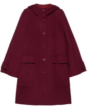 MAX&Co. Wool Hooded Coat - Red