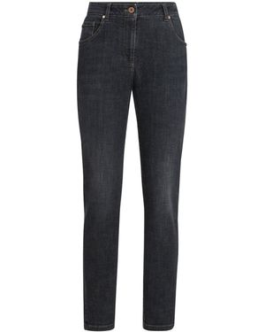Brunello Cucinelli Stretch-Cotton Slim Fit Jeans - Blue