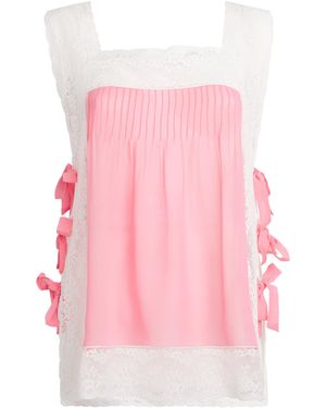 Loretta Caponi Silk Fiocchini Top - Pink