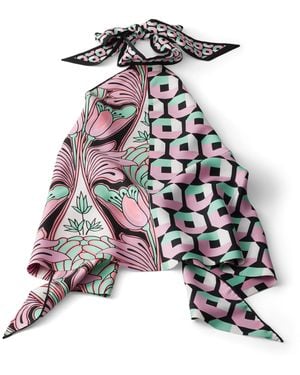 Prada Silk Printed Halterneck Top - White
