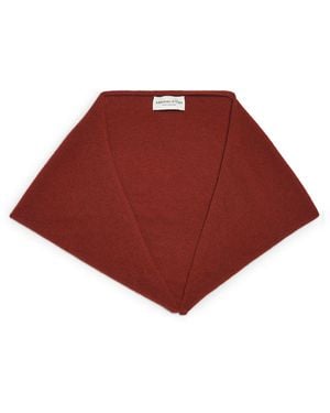 Johnstons of Elgin Cashmere Gauzy Triangle Neck Tie - Red