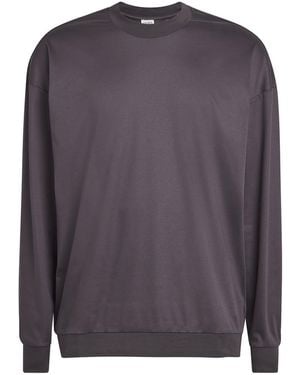 Zimmerli of Switzerland Sea Island Cotton Lounge Top - Grey