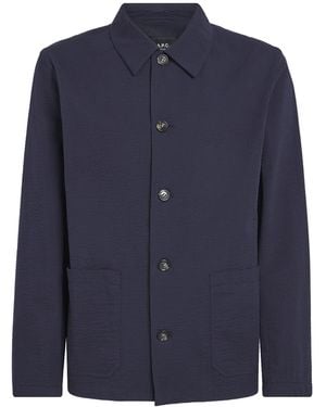A.P.C. Cotton Overshirt - Blue