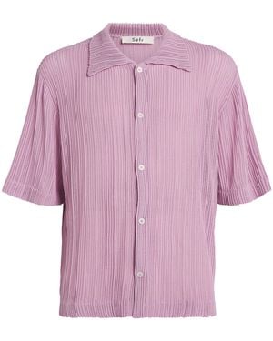 Séfr Mesh Short-Sleeve Julian Shirt - Purple