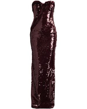 Gaurav Gupta Sequinned Strapless Gown - Purple