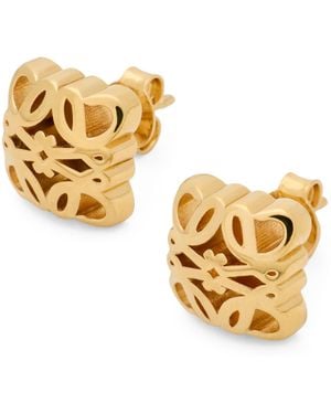 Loewe Anagram Bombé Stud Earrings - Metallic