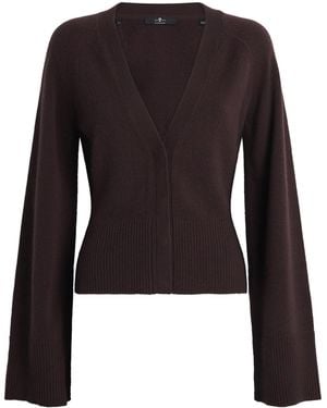 7 For All Mankind Cashmere V-Neck Cardigan - Black