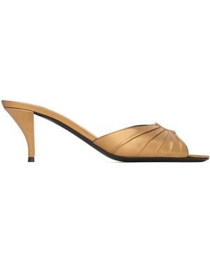 Saint Laurent Leather Babylone Mules 60 - Natural