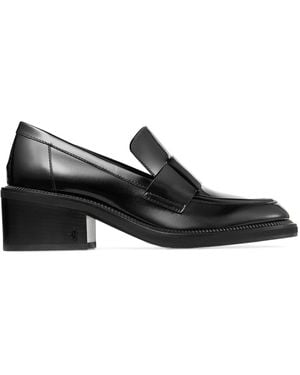 Jimmy Choo Tylor 60 Leather Heeled Loafers - Black