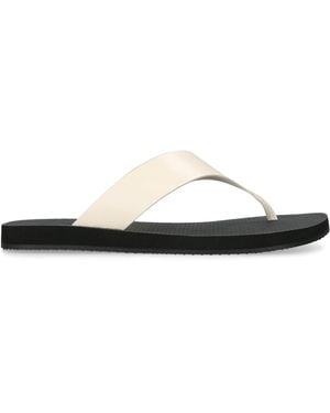 The Row Dune Classic Ginza Leather Flip Flops - White
