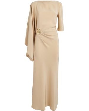 JOSEPH Satin Gathered Joya Maxi Dress - Natural