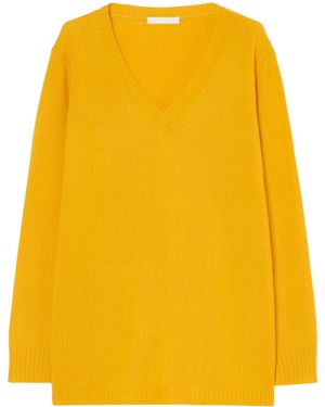 Marina Rinaldi Cashmere V-Neck Jumper - Yellow