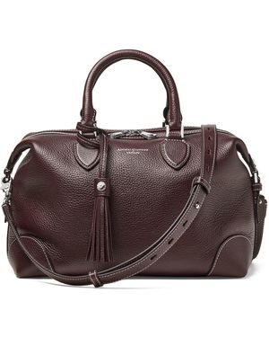 Aspinal of London Leather Midi The Hudson Bowling Bag - Brown