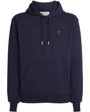 Ami Paris Ami De Coeur Hoodie - Blue