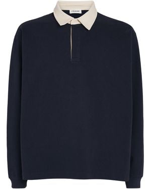 FRAME Contrast-Collar Rugby Sweatshirt - Blue