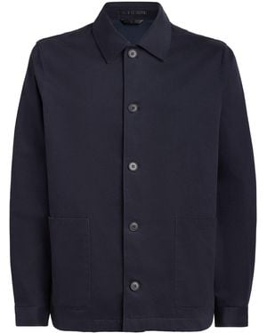 Sunspel Cotton Drill Chore Jacket - Blue