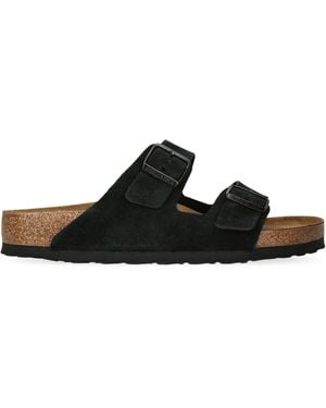Birkenstock Suede Arizona Sandals - Black
