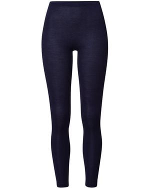 Hanro Woollen Silk Leggings - Blue