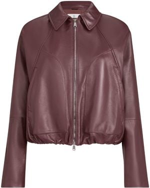 Brunello Cucinelli Nappa Leather Jacket - Purple