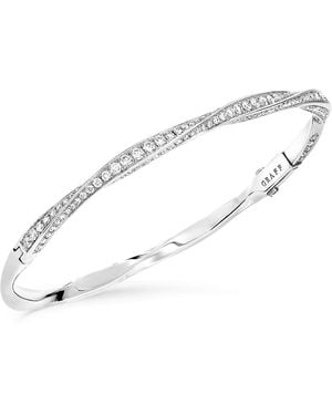 Graff And Diamond Spiral Bangle - White