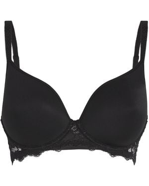Simone Perele Lace Caresse Plunge Bra - Black