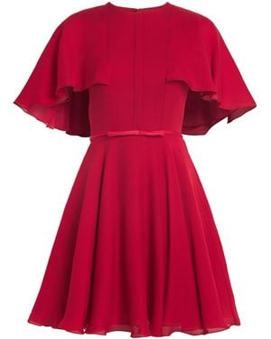 Giambattista Valli Silk Belted Mini Dress - Red
