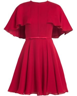 Giambattista Valli Silk Belted Mini Dress - Red