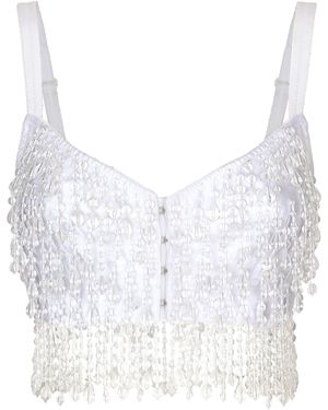Dolce & Gabbana Kim Beaded Bralette - White