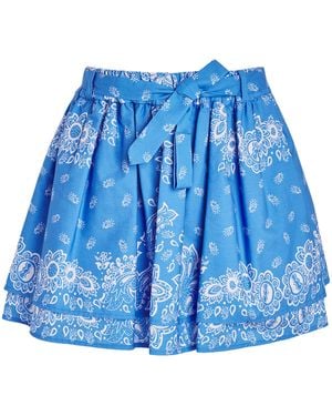 Maje Paisley Print Mini Skirt - Blue