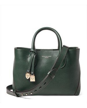 Aspinal of London Midi Leather London Tote Bag - Green