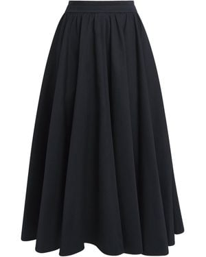 Patou Volume Midi Skirt - Blue