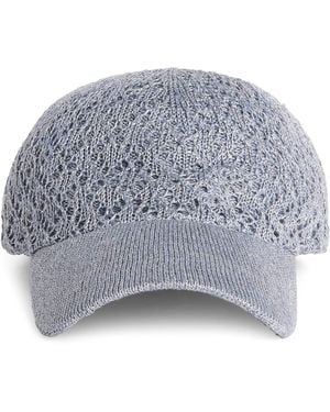 Eleventy Linen-Silk-Blend Baseball Cap - Grey