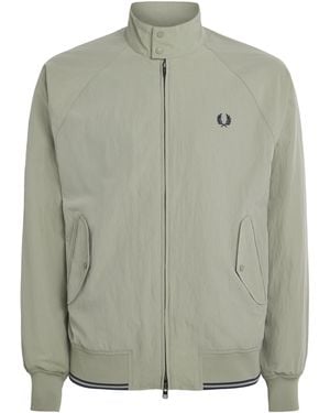 Fred Perry Crinkle Harrington Jacket - Green