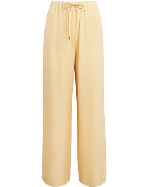 Colombo Cashmere Wide-Leg Pants - Natural