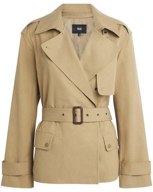 PAIGE Twill Cropped Orsina Jacket - Natural