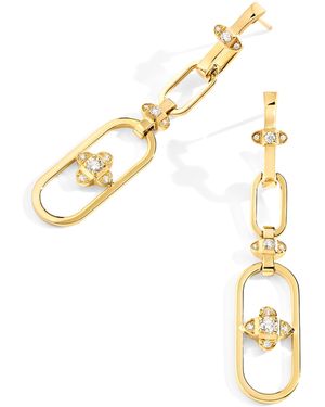 Marli New York And Diamond Tip-Top Link Drop Earrings - Metallic