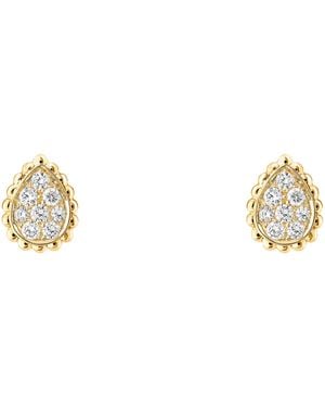 Boucheron Extra Small And Diamond Serpent Bohème Motif Earrings - Metallic