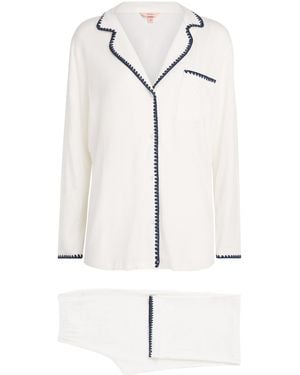 Eberjey Frida Long Pyjama Set - White