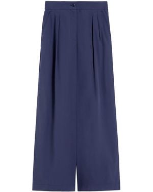 Weekend by Maxmara Grain De Poudre Pleated Pants - Blue