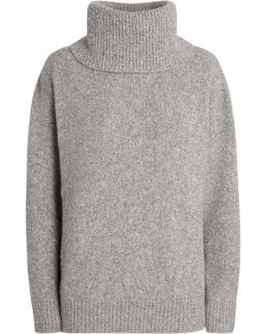 Iris Von Arnim Silk-Cashmere Mariestad Rollneck Sweater - Grey