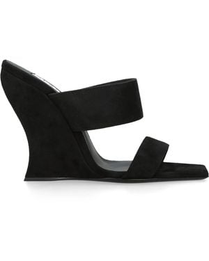 Alaïa Suede Wedge Mules 110 - Black