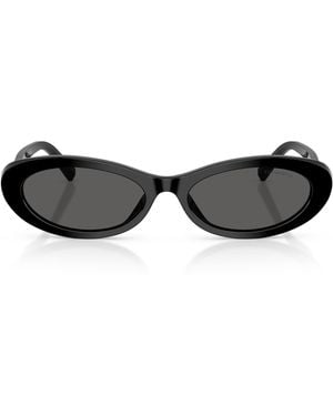 Tiffany & Co. Acetate Oval Tf4250 Sunglasses - Black