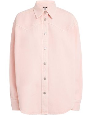 Haikure Belty Denim Jacket - Pink