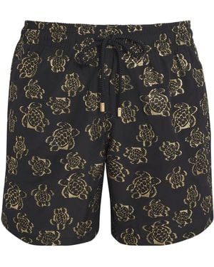 Vilebrequin Embroidered Ronde Des Tortues Swim Shorts - Grey