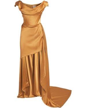 Vivienne Westwood Off-The-Shoulder Comet Gown - Brown