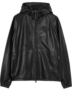 Burberry Clapton Leather Jacket - Black